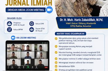 STAI Al Haudl Ketapang Gelar Pelatihan Pembuatan Jurnal Ilmiah, Hadirkan Dr. H. Muh. Haris Zubaidillah sebagai Pemateri